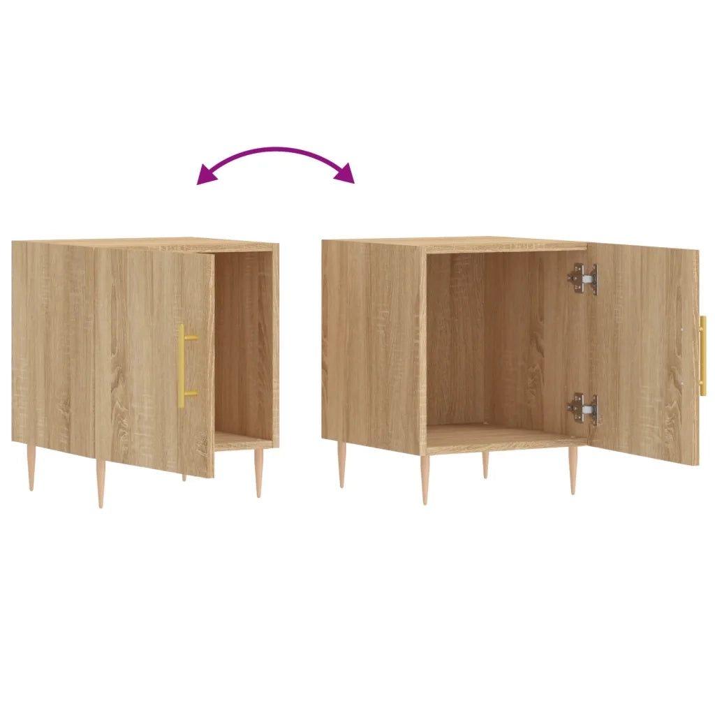 Comodini 2 pz-Set di 2 Tavolino da notte Rovere Sonoma 40x40x50 cm in Legno Multistrato 545432