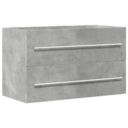 Mobiletto sottolavabo a parete con contenitore compatto 80 x 38 x 48 cm stile moderno legno composito grigio cemento 02_0050810