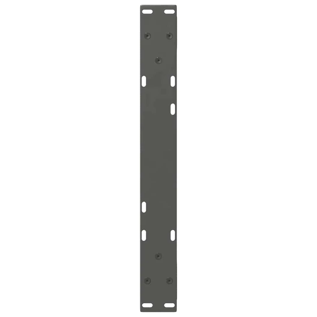 Set di 2 gambe per tavolino moderno con piedini regolabili 50 x 30 cm acciaio antracite 02_0056972