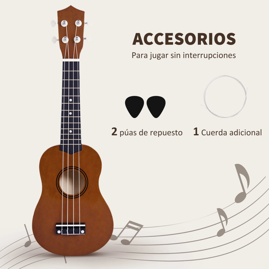 Ukulele Soprano per Principianti ¨C zephmum ¨C Marrone 53x17,5x6,2cm