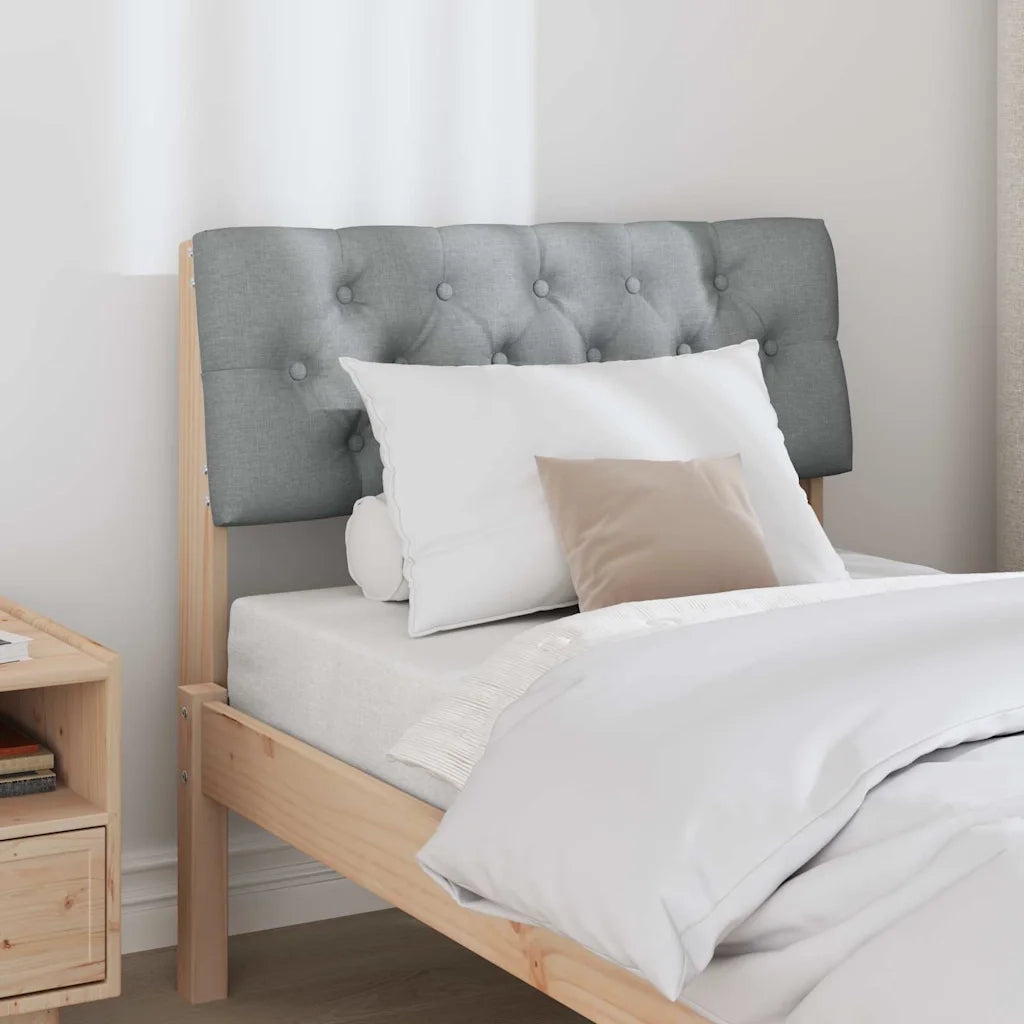Testiera | Testata imbottita Grigio chiaro 75 cm Pino massello