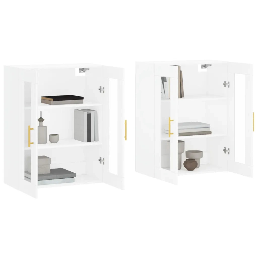 Armadietti a Parete 2 pz Bianchi in Legno Multistratocod mxl 70125