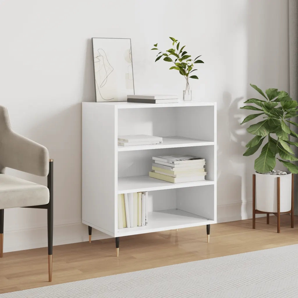 Credenza-Buffet-Armadio da cucina Bianca 57x35x70 cm in Legno Multistrato 514316