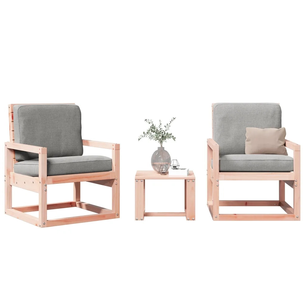 Set Salotto da Giardino 3 pz | Set di Mobili da Esterno in Legno Massello di Douglas