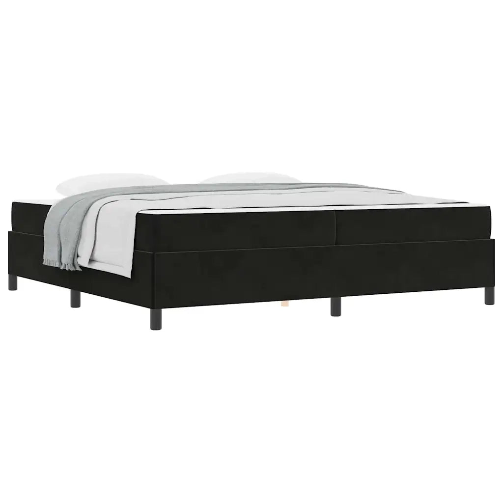vidaXL Struttura del letto Nero e Bianco e Nero 200 x 200 cm Velluto
