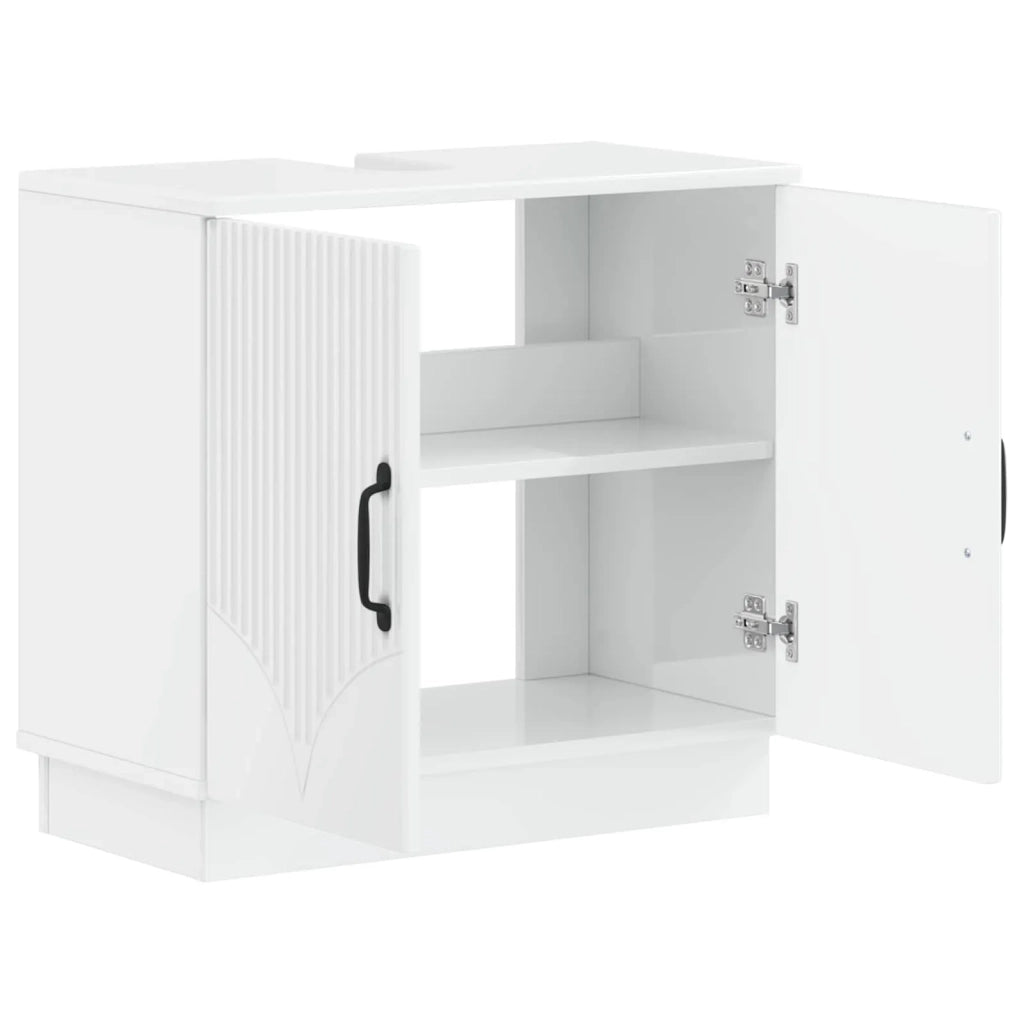 Armadio per Lavabo da Bagno HOORN Bianco Lucido 897229