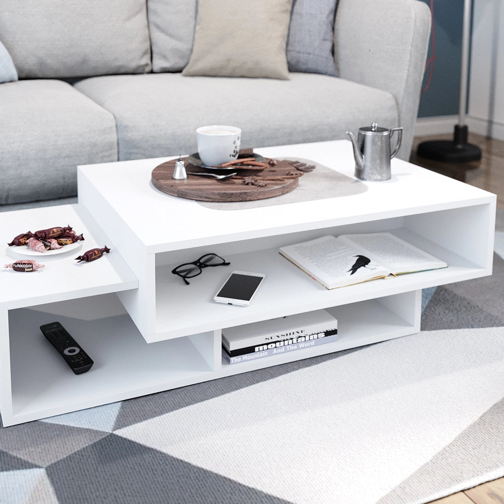 Vicco Tavolino da salotto Bianco 105 x 60 cm