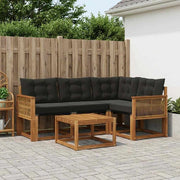 Set di divani da esterno 5 pz Naturale e Nero 3381940