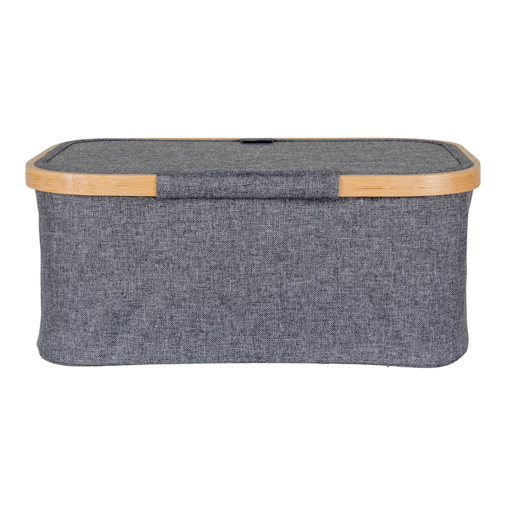 Scatola Portaoggetti Noto, Grigio, Poliestere, 38x26x16 cm