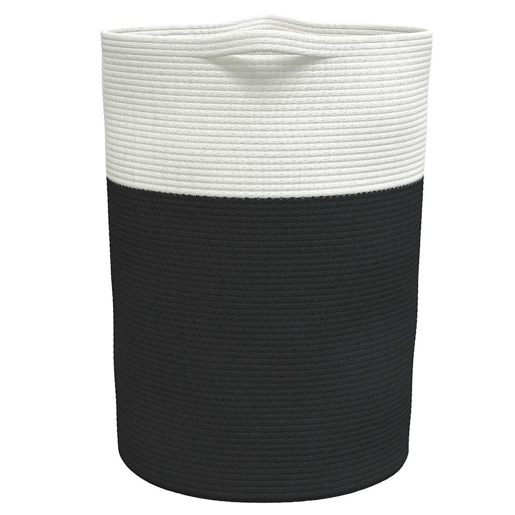 Cestino Portaoggetti Nero e Bianco ?49x65 cm in Cotone CFW3937592