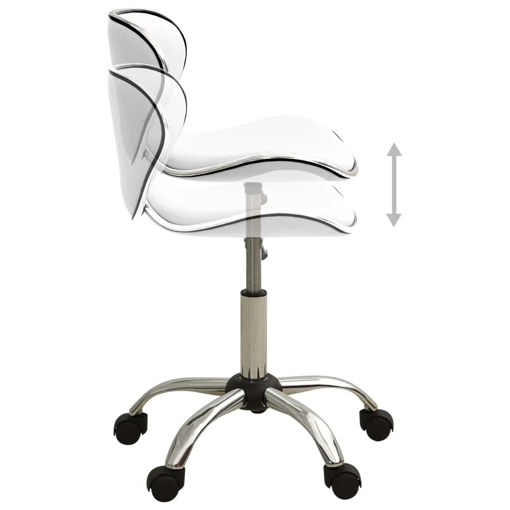 Sedia da ufficio/sedia da studio/sedia da ufficio in similpelle bianca 02_0023986