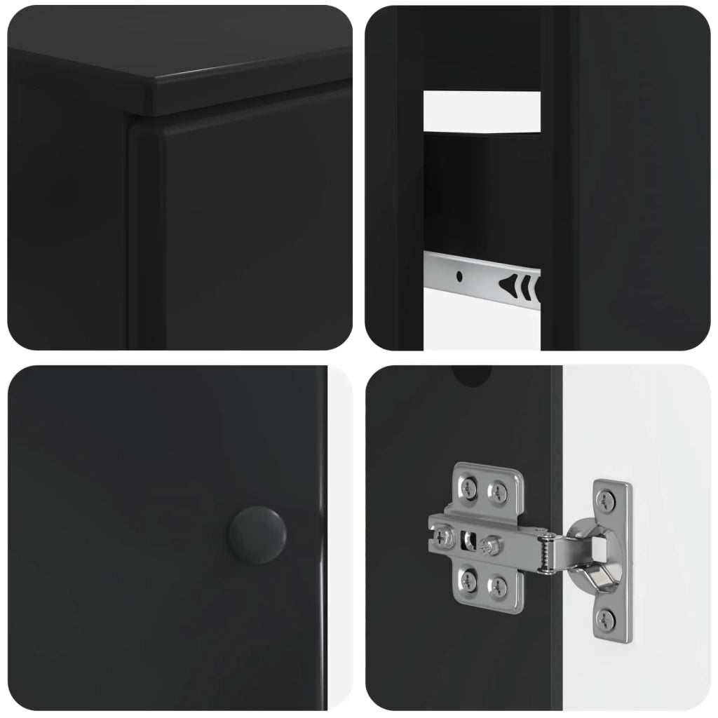 Set di Armadi da Bagno da 2 Pezzi BREDA Nero 3417721