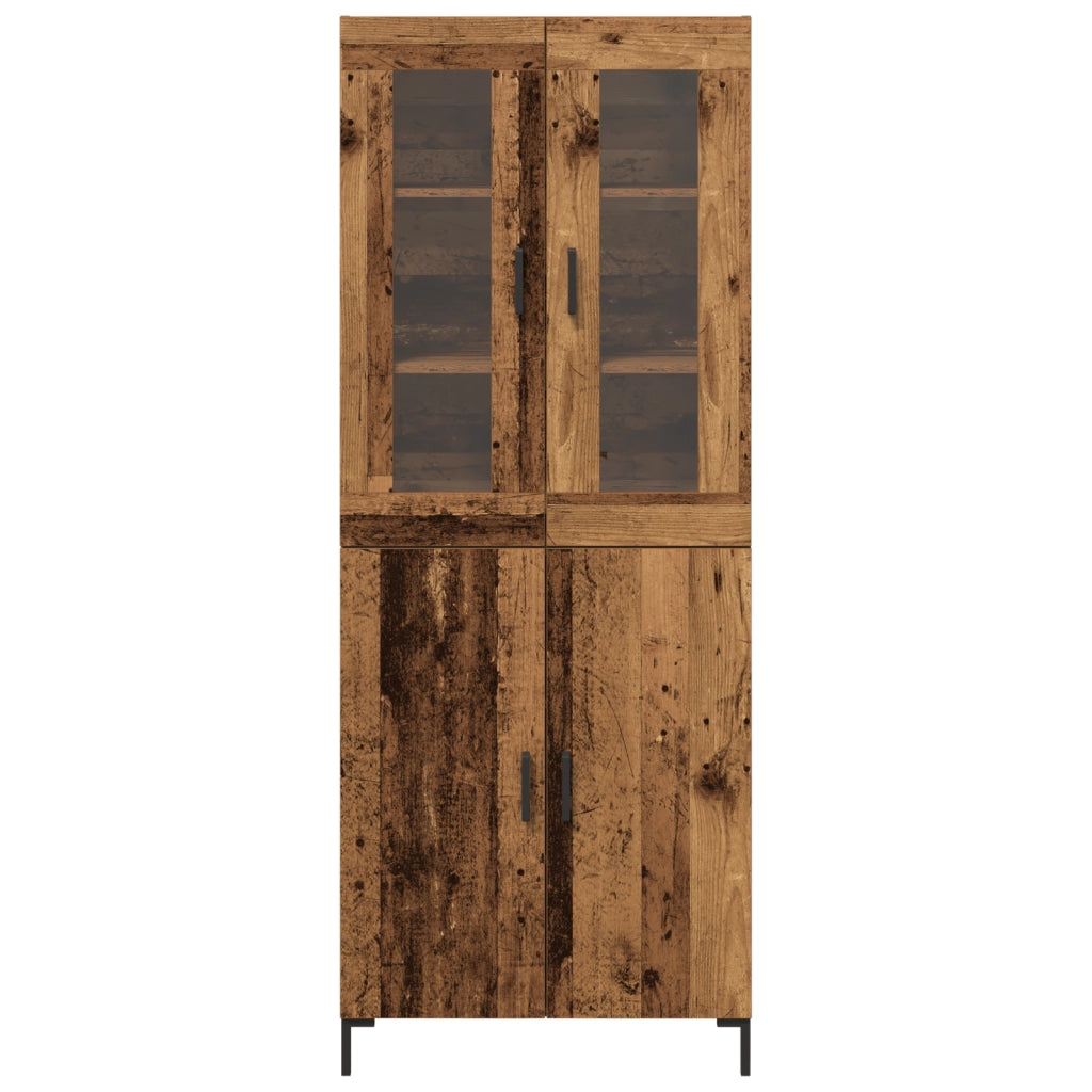 Sideboard con Armadietto a Muro in Legno Invecchiato