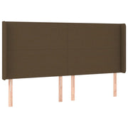 Testiera | Testata ad Orecchio Marrone Scuro 163x16x118/128 cm in Tessuto