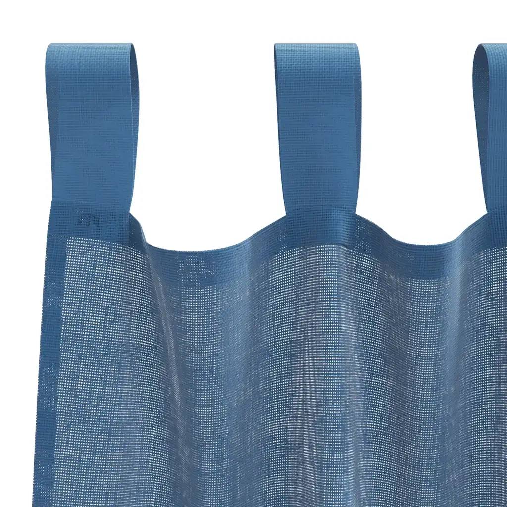 Tende in Voile con Passanti 2 pz Blu Reale 140x245 cm 4102304