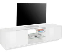 Mobile TV 2 Ante 180x41,4x46 cm Bloom Bianco Lucido