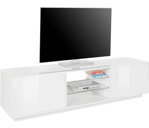 Mobile TV 2 Ante 180x41,4x46 cm Bloom Bianco Lucido