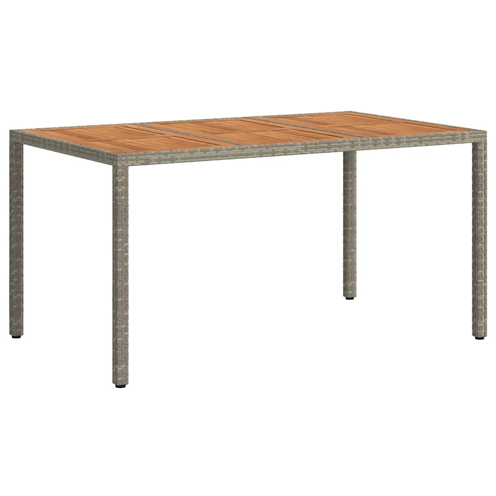 Tavolo da Giardino Grigio 150 x 90 x 75 cm polyrattan 362545