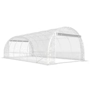 Serra a Tunnel 3x6x2 m con Porte Avvolgibili Telaio in Acciaio e Copertura in PE Anti-UV Trasparente
