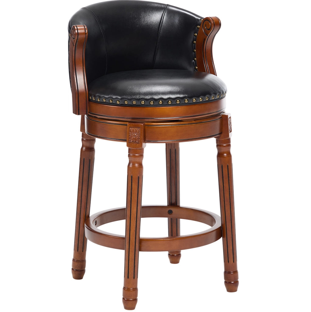 Sgabello da bar girevole 55,1 x 51,1 x 87,9 cm nero con schienale