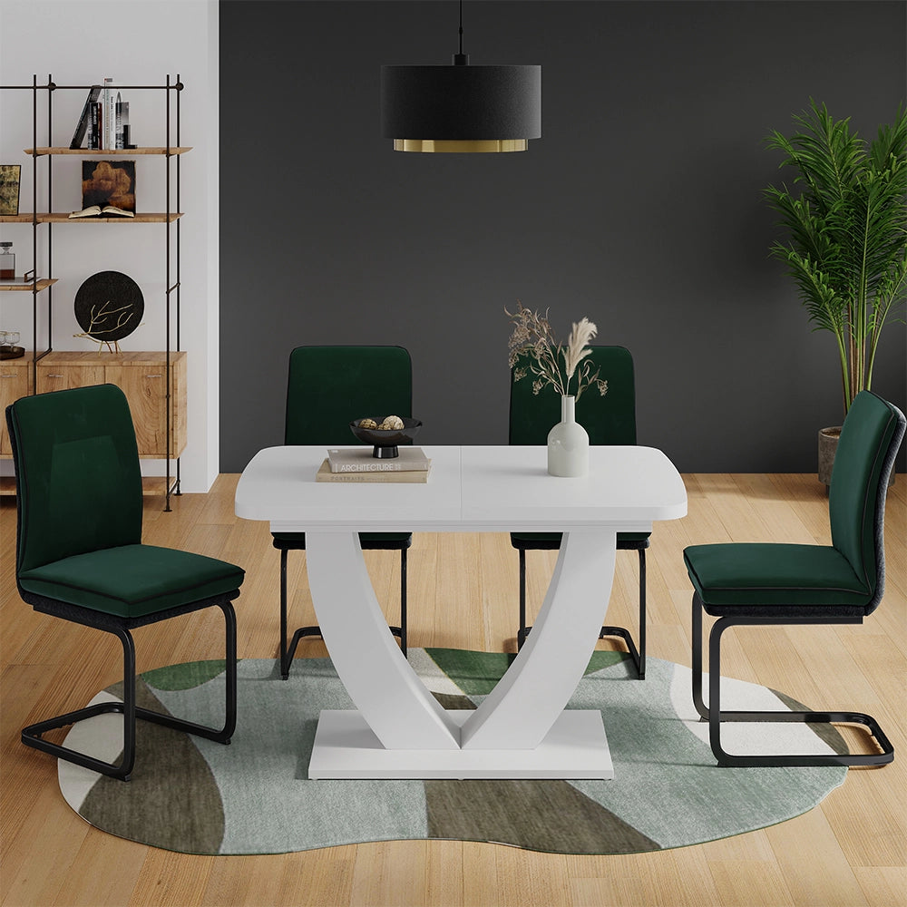 Vicco tavolo da pranzo allungabile Bianco 120 x 80 cm Estensibile