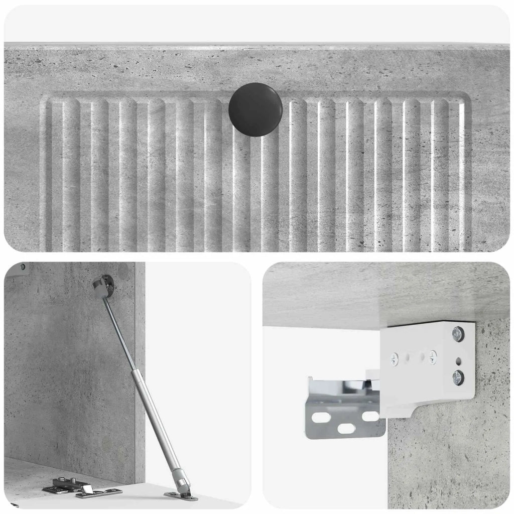 Mobile Porta TV da Muro Grigio Cemento 59,5 x 31 x 30 cm