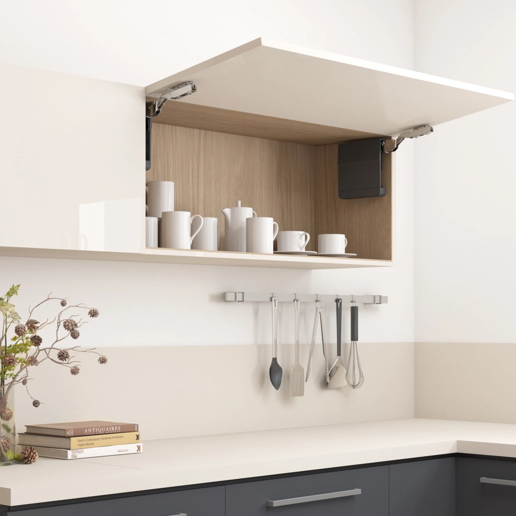 Emuca Braccetto Agile Smart elevabile, 1600 - 3600, Plastica bianca, Acciaio e Tecnoplastica, 1 u.