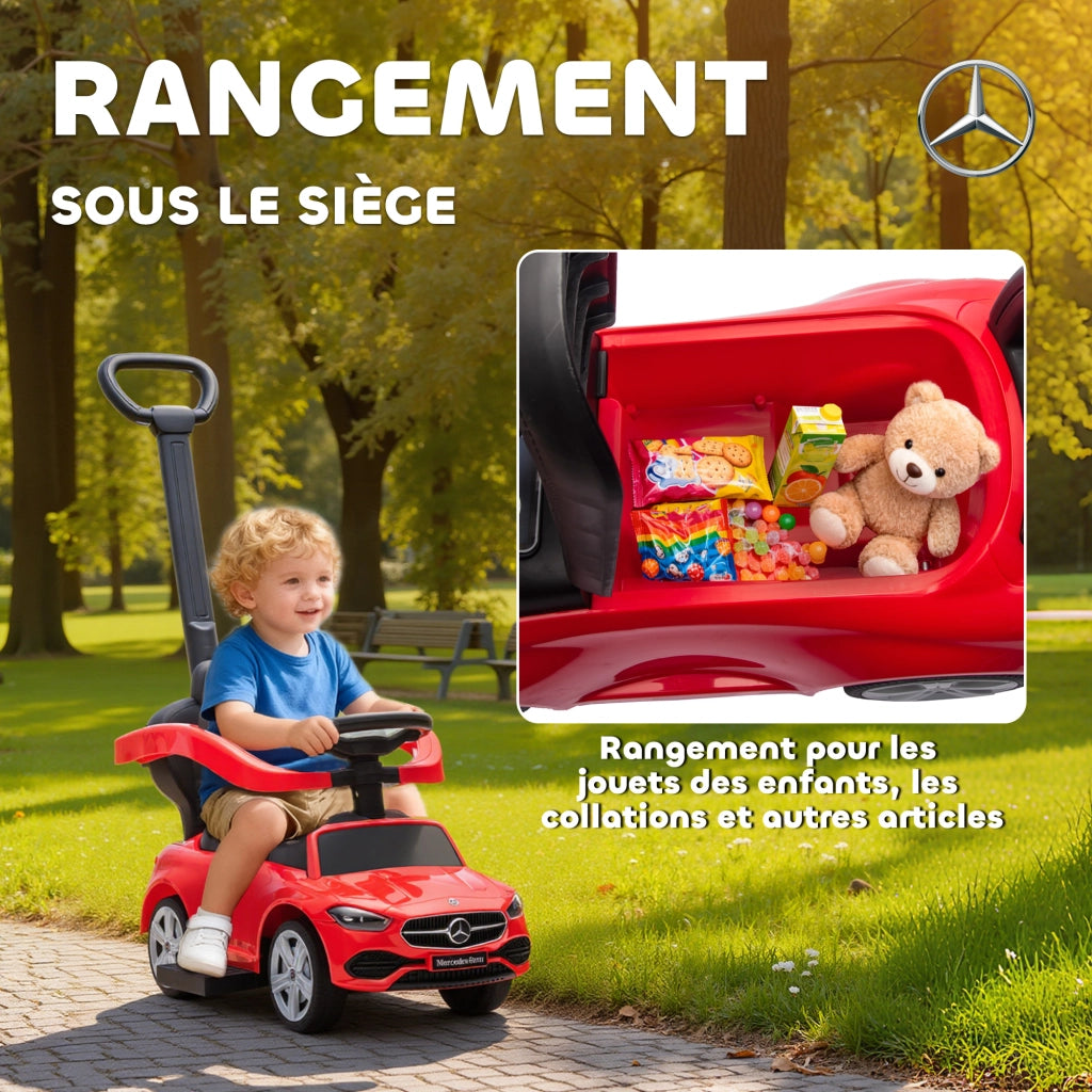 Portagiochi Bambini Mercedes-Benz ¨C zephmum ¨C Rosso 91x40x83 cm