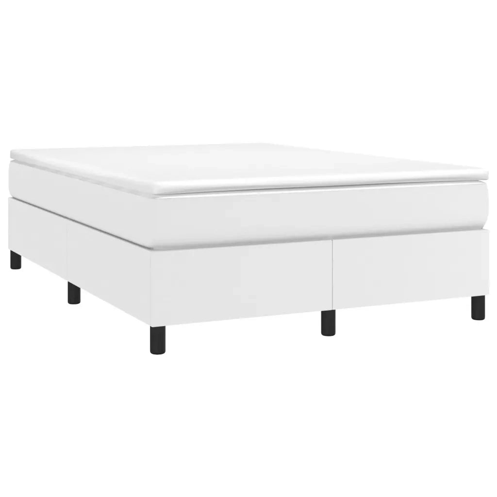 Struttura Letto a Rete a Molle Bianco 140x190 cm in Similpelle 3121042
