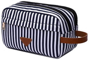 Tas di toilete in tela di canapa per viaggiatori (a strisce)
