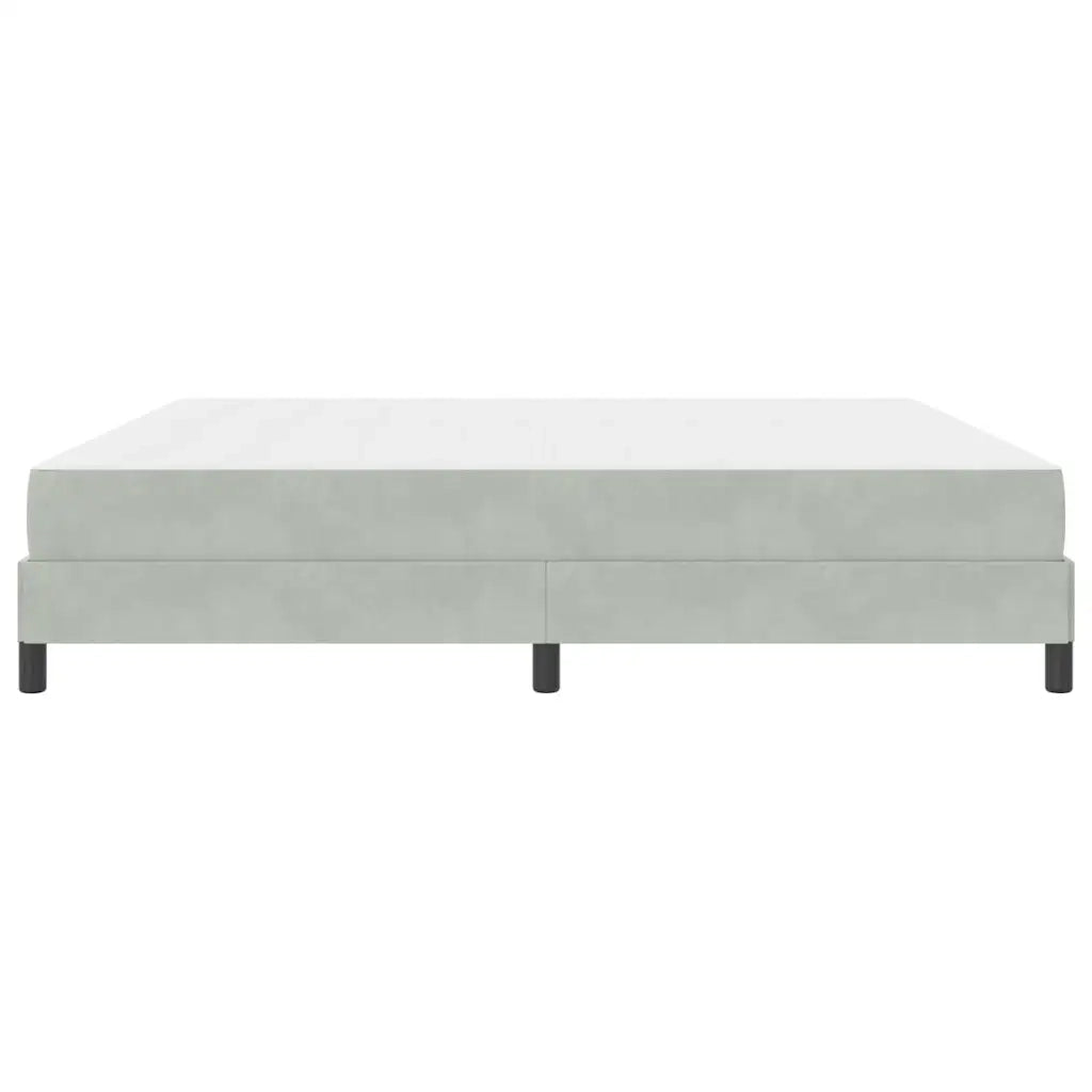 vidaXL Letto box spring con materasso Grigio chiaro 200 x 200 cm