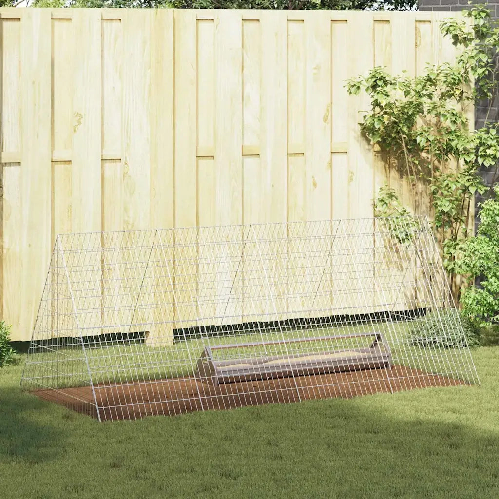 Gabbia per polli Argento 215 x 100 x 85 cm Acciaio zincato 3394437