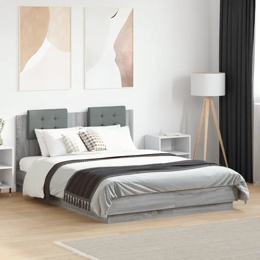 Giroletto Testiera Grigio Sonoma 120x190 cm Legno Multistrato 3209966