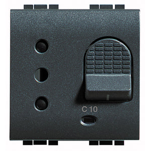 Living Int. - Presa interbloccata magnetotermica 2P+T 10A - L4311/10