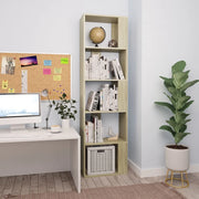 Libreria Divisorio-Scaffale per Libri-Mobile di Stoccaggio Rovere Sonoma 45x24x159 cm Legno Multistrato
