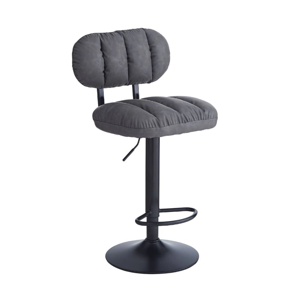 Sgabello bar ecopelle grigio Tati – Stile e comfort in un design contemporaneo