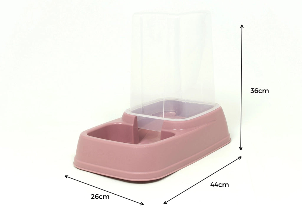 Dispenser Cibo/Acqua 8L Per Animali Modello 700086 Colore Rosa