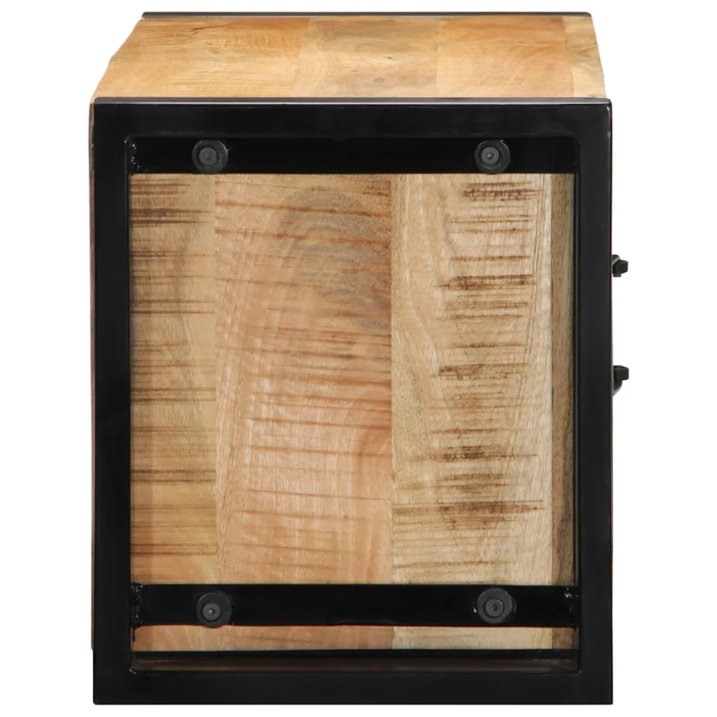 Mobile Porta TV 80x30x35 cm in Legno Massello di Mango Grezzo