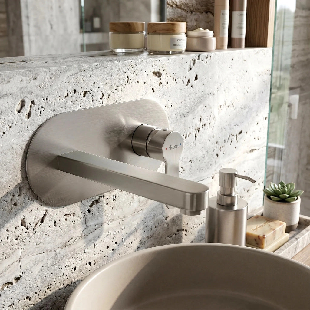 Rubinetto Da Parete Rea Arcos Brush Nickel