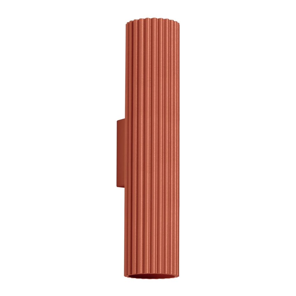 Applique moderna ocra rossa 30cm tubo 2xGU10 Pure Lume