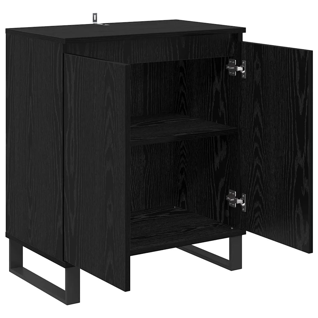 Credenza-Buffet-Armadio da cucina Rovere Nero 60 x 35 x 70 cm Legno multistrato 426021