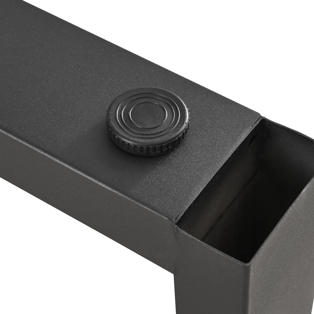 Set di 2 gambe per tavolo mobili moderni design originale fai da te acciaio 72 x 75 cm nero 03_0009676