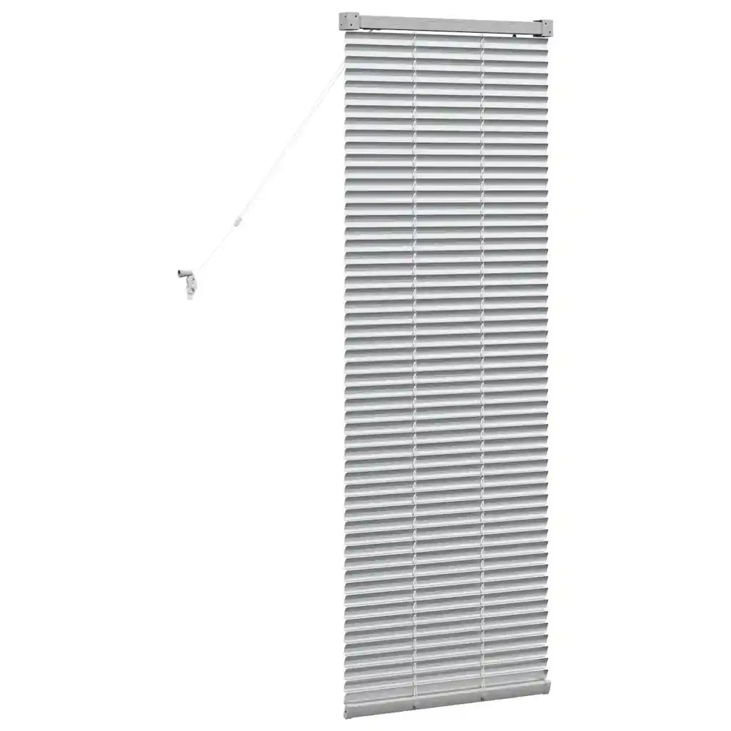 Tendaggi a Veneziana | Tenda a lamelle Argento 130 x 50 cm Alluminio
