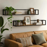 Wall Shelves 2 Pcs 120 Cm Rough Mango Wood