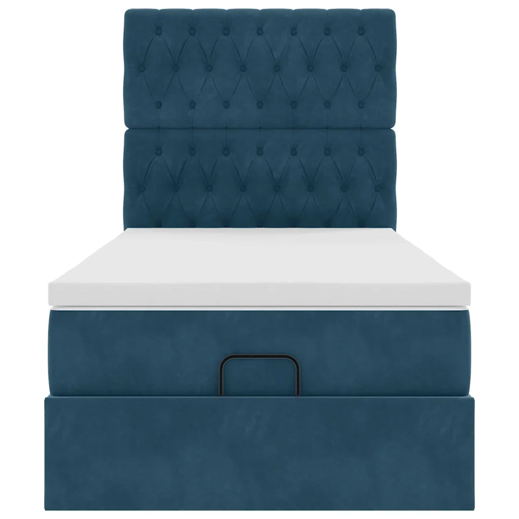 vidaXL Struttura Letto Pouf con Materassi 80x200 cm Velluto