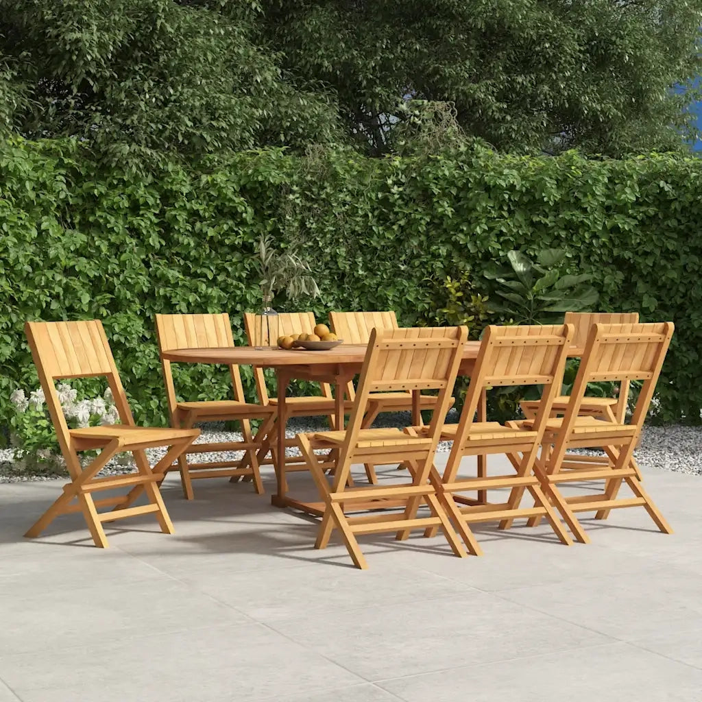 Sedie da Giardino Pieghevoli 8pz 47x61x90cm Legno Massello Teakcod mxl 124233