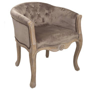 Poltrona in legno imbottita grigia 61x61x71h