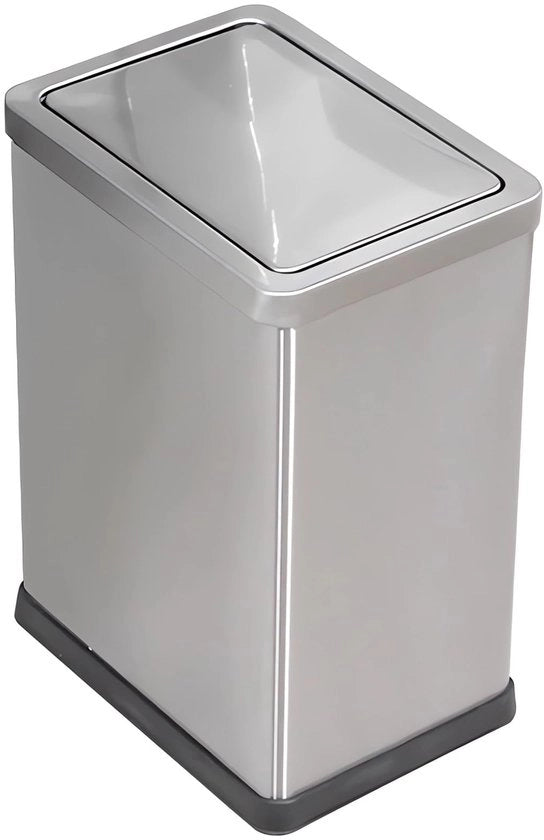 Pratola per ufficio/bagno con coperchio oscillante, per soggiorno, camera da letto, contenitore per rifiuti, decorazione in metallo, 2,6 litri