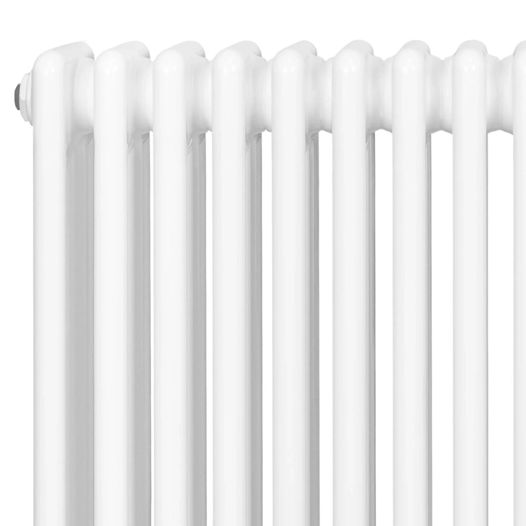 Radiatore Tradizionale 4 Colonne Verticale Riscaldamento Bianco & Valvole 1800x290 mm