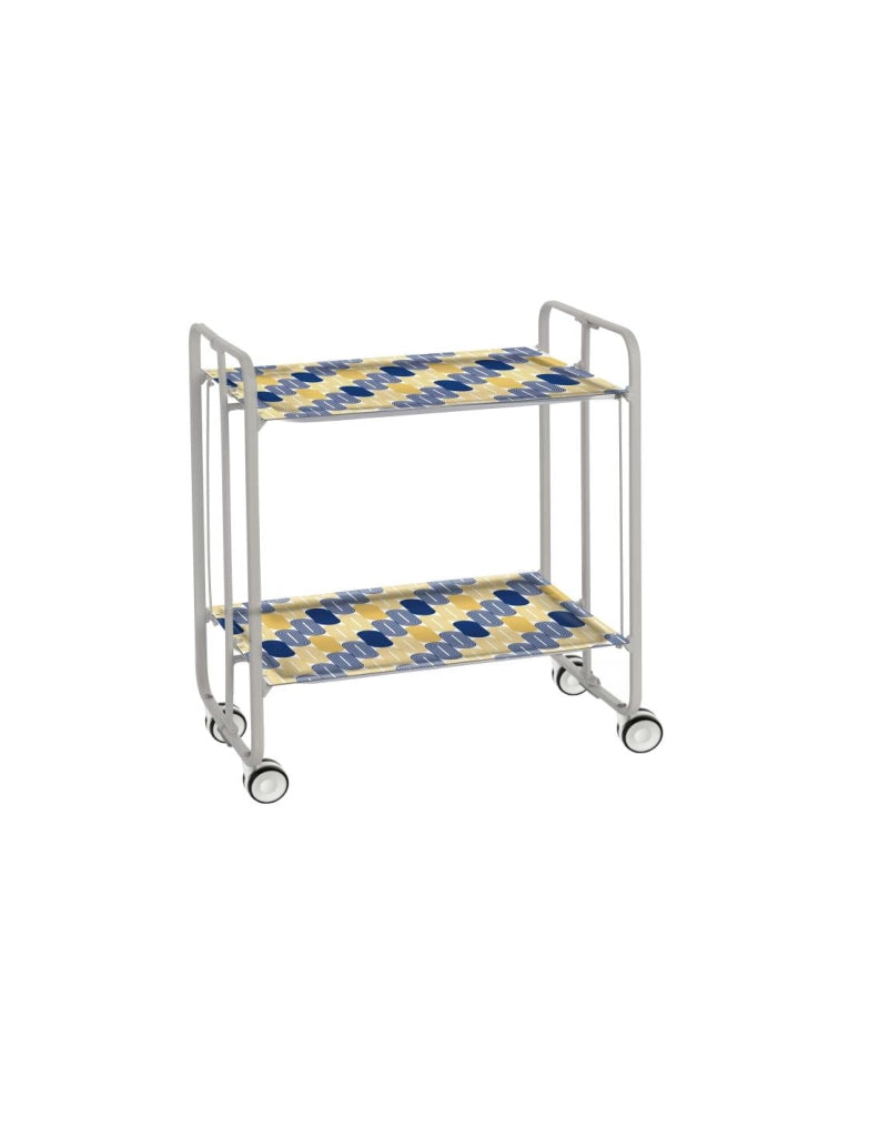 Carrello da cucina pieghevole grigio con ruote BAUHAUS 2 ripiani